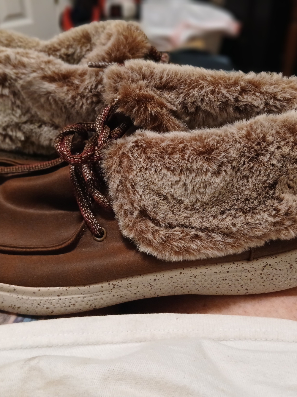 Women’s Faux-Fur Lined Brown Casual Shoes